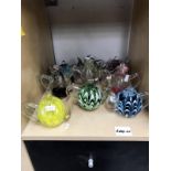 A collection of teapot & coffee pot glass ornaments