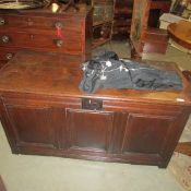 An 18th century oak coffer.