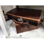 A sextant box & an old small case