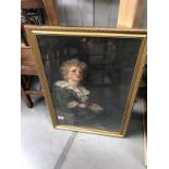 A framed and glazed Pears soap bubble pipe boy