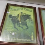 A framed and glazed Yorkshire Relish poster.
