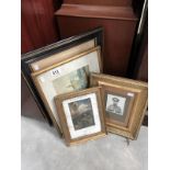 4 framed and glazed pictures - some relating to soldiers and WW1