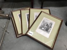 5 framed and glazed etching prints