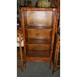 A bamboo book case.