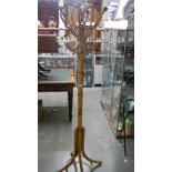 A bamboo hat and coat stand.