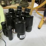 3 pairs of binoculars.