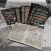 An album and sheets of assorted stamps including penny reds.