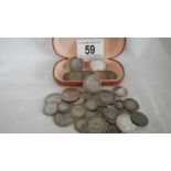 A good lot of pre 1947 and earlier silver coins.