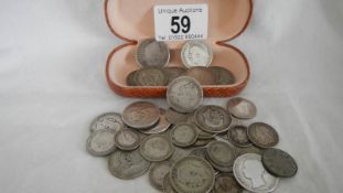 A good lot of pre 1947 and earlier silver coins.