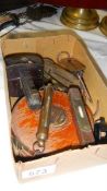 A small tray of tools.