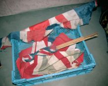 A quantity of old flags.