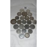 Approximately 320 grams of silver coins.