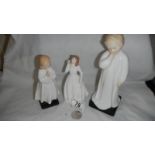 3 Royal Doulton figurines being Bedtime HN1978, Joy 1996 and Darling HN1319.