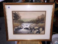 A framed and glazed rural watercolour.