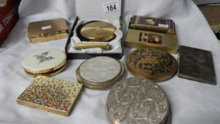 A mixed lot of powder compacts etc.