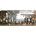 A quantity of retro stainless steel tea ware etc.