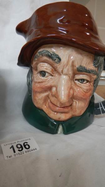 2 large Royal Doulton character jugs, Sairey Gamp D5451 and Uncle Tom Cobbliegh. - Image 3 of 5