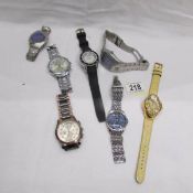 A mixed lot of gent's wrist watches including Omega, Orlando etc.