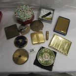 A mixed lot of powder compacts etc.