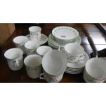 A quantity of china tea ware.