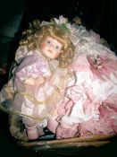 A box of porcelain dolls.