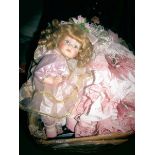 A box of porcelain dolls.