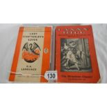 A penguin paperback 'Lady Chatterley's Lover' and a paperback copy of 'Fanny Hill'.