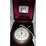 A gent's silver pocket watch in need of slight attention.