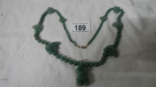 A jade necklace.