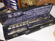 A cased flute.