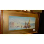 A framed and glazed watercolour entitled 'Marina Con Braguzzo Venice', signed but indistinct.