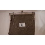 An art deco mesh evening bag in very good condition.