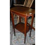 An oak occasional table.