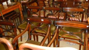 A set of 6 mahogany dining chairs.