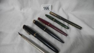 A Waterman's fountain pen, a Conway Stewart fountain pen with 14k nib,