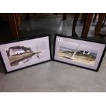 A pair of framed and glazed prints seascapes signed G Laborte,.