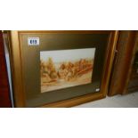 A framed and glazed rural scene watercolour signed P Harry Polk? '06.