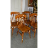 A set of 4 kitchen chairs.