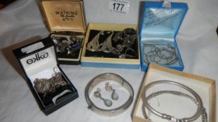 A large quantity of silver items etc.