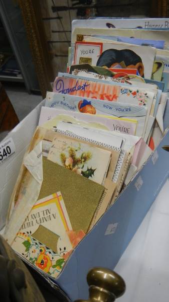 A quantity of vintage greeting cards.