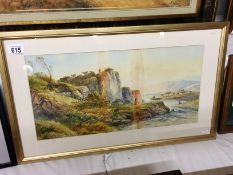 A pair of framed and glazed rural watercolours signed J Scott.