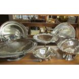 6 items of silver plate including comports.