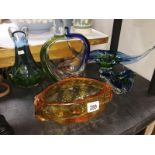 5 pieces of art glass
