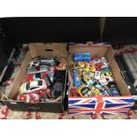 2 boxes of mixed die cast vehicles