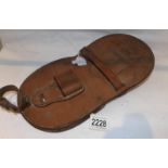 A military leathe mule/horse shoe and nail travelling pouch embossed with war office arrow and '....
