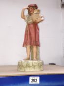A good quality European figure of girl holding water urn - marked R+L A/F
