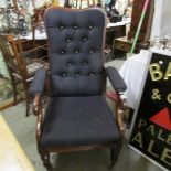 A mahogany framed Edwardian arm chair,