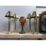 5 brass candle lamps