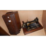 A vintage sewing machine