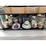 A quantity of Commemorative ware including mugs & glasses etc.